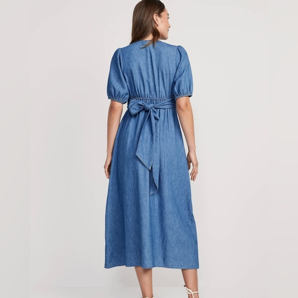 NWT! Women’s Fit & Flare Twist-Front Maxi Dress XS P - Picture 2 of 10